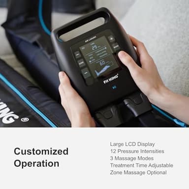FIT KING Air Compression Recovery System, Cordless Full Leg Massager with Dynamic Pressure, Reduces Muscle Pain and Improves Circulation, Fast Recovery for Athletes (Large) - Image 3