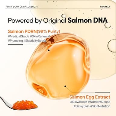 FRANKLY Salmon PDRN Bounce Ball Serum – PDRN Salmon DNA Serum for Plumping, Firming & Glass Skin | Glowing skin Booster | Lightweight, Non-Sticky Korean Skincare | 1.01 fl oz - Image 3