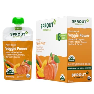Sprout Organic Baby Food, Stage 4 Toddler Pouches, Sweet Potato Veggie Power Pack, 4 Oz Purees (Pack of 12) - Image 3