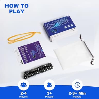 Magnetic Chess Set with 32 Travel-Stones, 3 String & Portable Storage Bag, Strategy Board Game for Family Game Night, Indoor Outdoor Use for Kids Adults (Age 9+) - Image 2