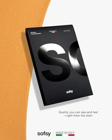 sofsy Matte Finish Caramel Yellow Knee High Socks for Women [Made in Italy] 40 Den Opaque Nylon Stay Up Tube Stockings for Boots - One Size - Image 6