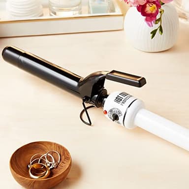 HOT TOOLS Pro Artist Nano Ceramic Curling Iron/Wand | For Smooth, Shiny Hair (1” in) Black/White - Image 5