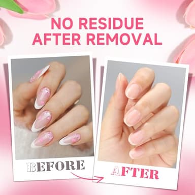 UNA GELLA Quick Removal Gel Nail Glue Remover for Press On Nails: Acrylic Nails Semi Solid Nail Glue Acetone-Free, Not for Gel Polish Base Coat Soak Off Remover Kit Drip Use, 12ml*2pcs - Image 3