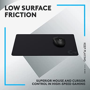 Logitech G440 Hard Gaming Mouse Pad, Optimized for Gaming Sensors, Moderate Surface Friction, Non-Slip Mouse Mat - Black - Image 2
