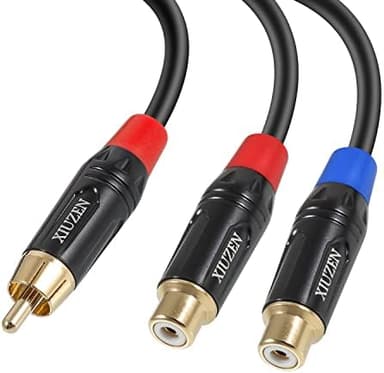 RCA Y Splitter Cable, RCA Male to 2 Female RCA Y- Adapter Stereo Audio Cable for Speaker, Subwoofer, Home Theater -1.5 feet - Image 3