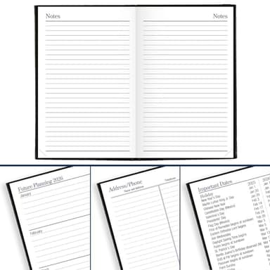 AT-A-GLANCE 2025 Fine Diary, Weekly & Monthly Diary, 2-3/4" x 4-1/4", Pocket Size, Black (72010525) - Image 8