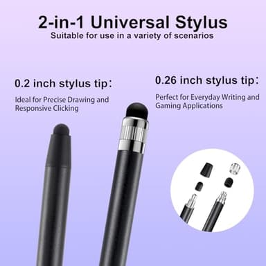 ChaoQ Stylus Pen for Touchscreen, 3pcs High Sensitivity and Precision Stylus Pen for iPad iPhone Android and All Touch Screens (Black/Silver/Blue) - Image 3