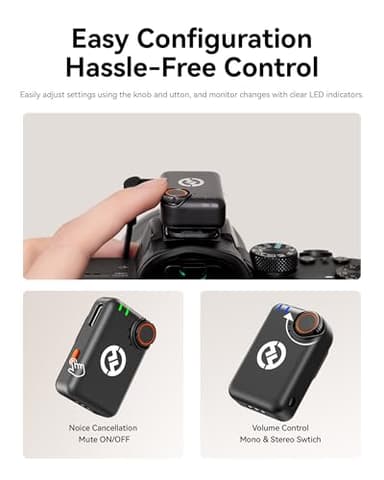 Hollyland Lark M2S Mini Combo (Camera RX+Type-C RX) Wireless Microphone for Camera/iPhone/Android/Laptop, 7g Lightweight, Titanium Clip, 300m Range, Content Creators, Online-Teaching, Streaming - Image 6