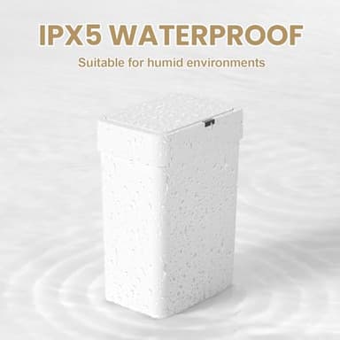 SYNCVIBE Slim Bathroom Trash Can with Lid 2.5 Gallon Motion Sensor Trash Bin, 9.5 Liter Automatic Garbage Can, Waterproof Plastic Waste Basket, Smart Trash Can for Office, Bedroom, Kitchen - Image 4