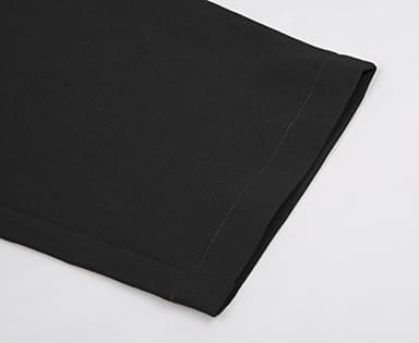 Women's Simple Solid Ruffle Tie Waist Pants with Pockets Black XL - Image 9