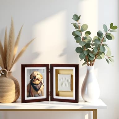 Pearhead Pet Paw Print Photo Frame With Clay Imprint Kit - Pawprint Making Kit and Photo Display for Cats and Dogs, No-Mess Pawprint Memorial, Gift For Pet Owner, Espresso - Image 9