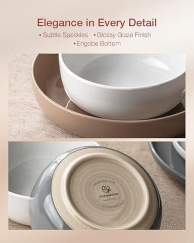 Famiware Milkyway Plates and Bowls Set, 12 Pieces Dinnerware Sets, Dishes Set for 4, Multi-color - Image 4