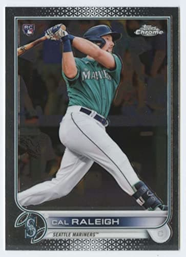 2022 Topps Chrome #149 CAL RALEIGH RC Rookie Seattle Mariners Baseball - Image 1
