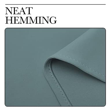 NICETOWN Modern Greyish Blue Blackout Curtains Noise Reducing, Thermal Insulated and Privacy Room Darkening Drape Panels for Boy's Guest Room Door Small Short Window (2 Panels, W42 x L63 -Inch) - Image 8