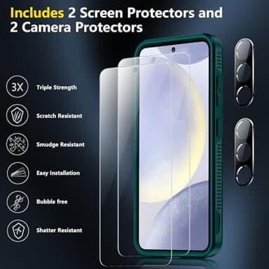 SPIDERCASE Designed for Samsung Galaxy S24 Plus Case, [10 FT Military Grade Drop Protection] Heavy Duty Shockproof Phone Case for Galaxy S24 Plus 2024, Dark Green - Image 5