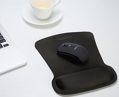 Amazon Basics Rectangular Gel Computer Mouse Pad with Wrist Support Rest, Small, Pack of 20, Black - Image 6