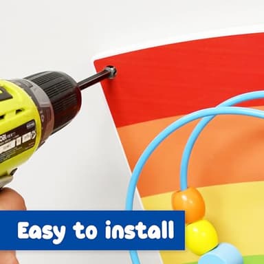 SPARK & WOW Rainbow Activity Wall Panels | Ages 18m+ | Montessori Sensory Wall Toy | 10 Activities | Busy Board | Toddler Room Decor - Image 5