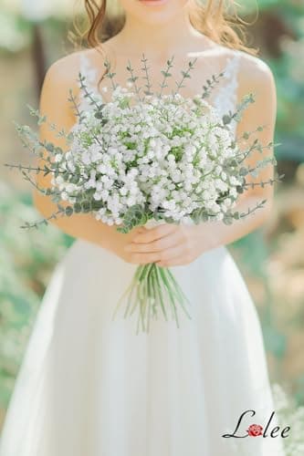 LELEE Baby's Breath Artificial Flowers - 30 PCS Babys Breath Flowers with Eucalyptus Stem Bulk - Real Touch Fake Gypsophila Bouquets for Wedding Decor, Party Arrangements, Home Decoration, DIY Crafts - Image 6