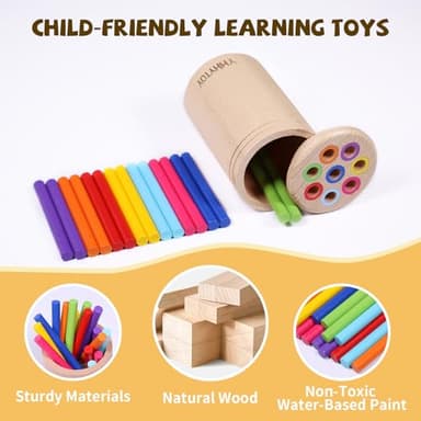 YHHYTOY Montessori Toys for 1+ Year Old, Toddler 18 Month Old Toy Color Sorting Preschool Learning Activities, Fine Motor Skills Sensory Toys for Toddlers 1-3, 1 2 3 Year Old Girl Boy Baby Gifts - Image 5