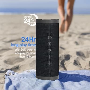 Vanzon V40 Wireless Portable Bluetooth Speaker with IPX7 Waterproof, 24H Playtime, 24W Stereo Sound and TWS Dual Pairing, Suitable for Home/Party/Outdoor/Beach - Image 3