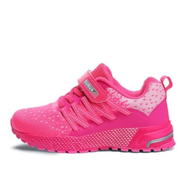 Kids Sneakers for Boys Girls Running Tennis Shoes Lightweight Breathable Sport Athletic Pink B Size US 3 Big Kid - Image 8