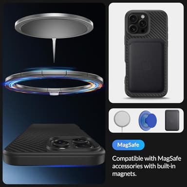 LONLI 2.0 - for iPhone 16 Pro Max Case - The Toughest Aramid Fiber Magnetic Protective Phone Cover - [360° Shock-Absorbent Bumper and Inner TPE Frame] - [Compatible with Magsafe] - Aramid Fiber - Image 5