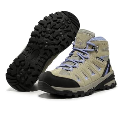 NORTIV 8 Women's Waterproof Hiking Boots Outdoor Trekking Camping Trail Hiking Boot Seeker,Size 5.5,Beige/Purple,Seeker - Image 5