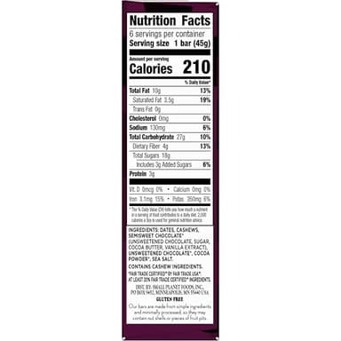 Larabar Double Chocolate Truffle, Gluten Free Vegan Fruit & Nut Bars, 6 ct - Image 2