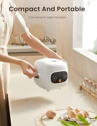COMFEE' Mini Rice Cooker 4 Cups Cooked/2 Cups Uncooked, Portable Non-Stick rice maker, 24 hours Timer Delay, 6 Functions, Fast Cooker, Brown Rice, Oatmeal, White - Image 2