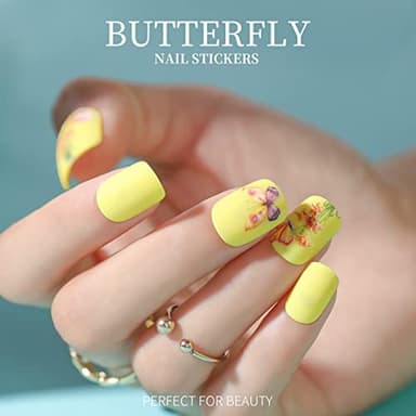 Teenitor Short Press On Nails with Glitter, 12 Sizes Square, Matte & Glossy Finish - Image 6