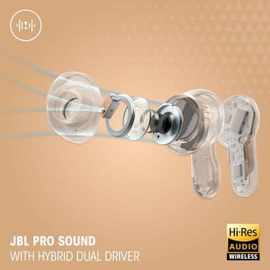 JBL Tour Pro 3 - True Wireless Noise Cancelling Earbuds with Smart Charging Case, Legendary Pro Sound with Hybrid Dual-Driver, Spatial 360 Sound with Head Tracking (Latte) - Image 5