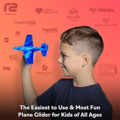 Airplane Toy Foam Airplanes for Kids - Best Stocking Stuffers for Boys & Girls - Easy Throwing Air Planes - Gift Idea Toy Games - Styrofoam Plane Glider - Great Gifts for Ages 4 5 6 7 8 9+ Year Old - Image 2