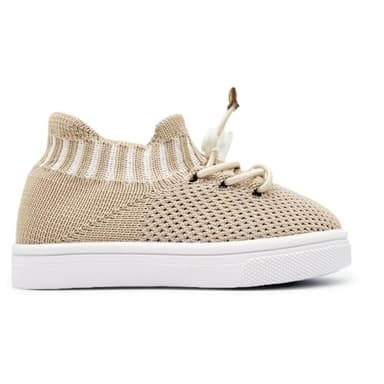 iSusuJo Baby Shoes Boys Girls Barefoot Sock Sneakers Infant First Walking Shoes 6 9 12 15 18 24 Months Camel White Size 12-18 Months Infant - Image 3