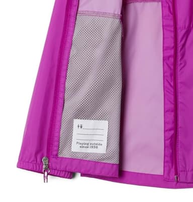 Columbia Youth Girls Switchback II Rain Jacket, Bright Plum, Medium - Image 3