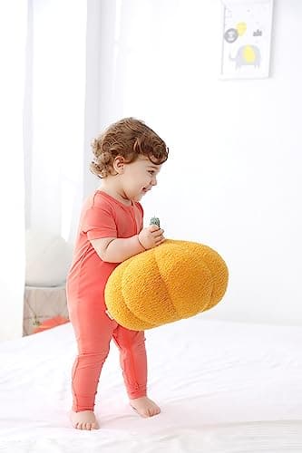 GUISBY Rayon of Bamboo Baby Pajamas Open Feet, 3 Piece Short Sleeve with Zipper for Boy Girls 18-24 Months - Image 3