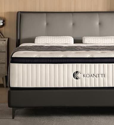 KOANTTI Queen Mattress,12 Inch Queen Size Mattresses Memory Foam Hybrid White Mattress in a Box,with Provide Support and Improve Sleep Mattresses,Medium Firm,CertiPUR-US. - Image 6