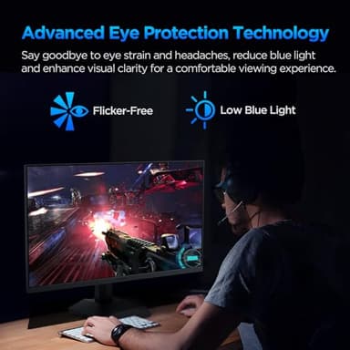 KOORUI GN02 27-inch 240Hz Gaming Monitor, 1ms FHD 1080p, G-SYNC and FreeSync Premium, HDMI 2.0/DP 1.4, Xbox PS5 Switch Ready, VESA, Tilt, Black - Image 6