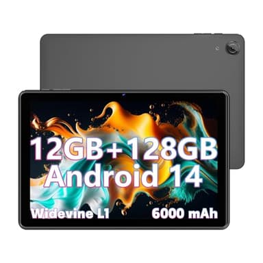 Rebecco 2024 Tablet 10 Inch Android 14 Tablets, 12GB RAM+128GB ROM(Expand to 1TB), Octa Core 1280 * 800 IPS HD Display Android Tablet, Unisoc A523 CPU, 5G/2.4G WiFi, Dual 5MP+8MP Camera,(Gray) - Image 1