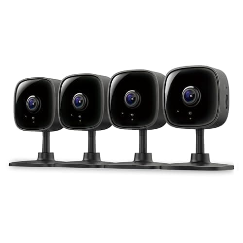 Tapo by TP-Link 1080P Indoor Security Camera for Baby Monitor, Pet Camera w/Motion Detection, 2-Way Audio, Night Vision, Cloud & SD Card Storage, Works w/Alexa & Google Home, Black, C101(4-Pack) - Image 1
