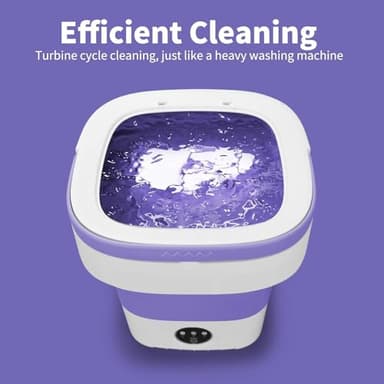 Portable Mini Washing Machine, 16L Upgraded with Spin Basket Laundry Machine, 3 Cleaning Modes Suitable for Small Clothes, Foldable Design Ideal for Hotel Campain Apartment and Home - Image 6