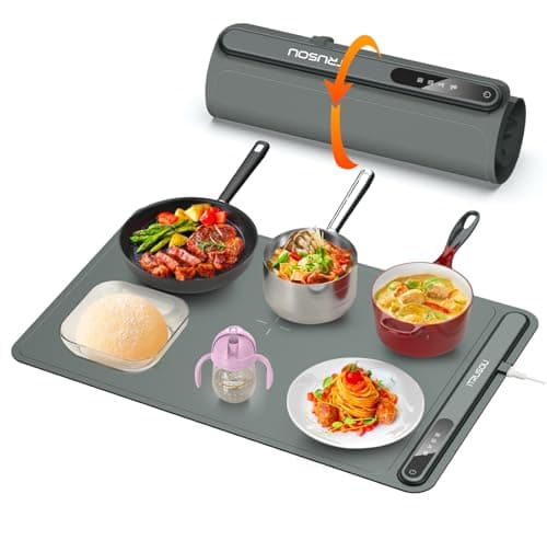 iTRUSOU Electric Warming Tray - Full Surface Heating,Rollable & Portable,Premium Silicone Nano-Material,3 Temperature Settings,Auto Shut-Off -Versatile Food Warmer for Gatherings,Parties,Everyday Use - Image 1
