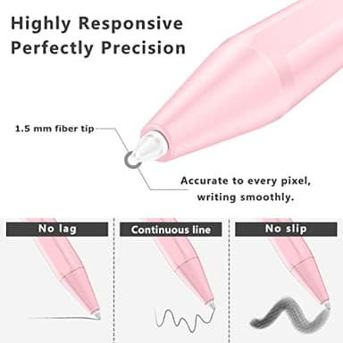 Stylus Pen for iPad (2018-2025) with Fast Charging & Palm Rejection, Pencil for Apple iPad 11th A16/10/9/8/7/6th, Pro 11“13”M4/12.9 inch, Air 11/13 inch M3 2025&M2 2024/5/4/3rd, Mini A17 Pro/6/5th - Image 5