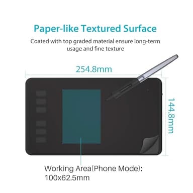 HUION Inspiroy H640P Drawing Tablet, 6x4 inch Digital Art with Battery-Free Stylus, 8192 Pen Pressure, 6 Hot Keys, Graphics Tablet for Drawing, Writing, Design, Teaching, Work with Mac, PC & Mobile - Image 3