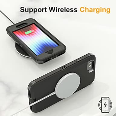 jaroco for iPhone SE Case 2022/2020/3rd/2rd,iPhone 8/7 case [Shockproof] [Dropproof] [Military Grade Drop Tested] with Non-Slip Removable Heavy Duty Full Body Phone Case-Black - Image 9