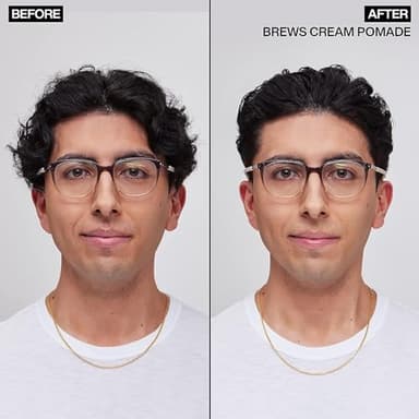 Redken Brews Cream Pomade For Men - Provides Medium Hold With Natural and Smooth Finish With Low Shine, For All Hair Types - Image 3