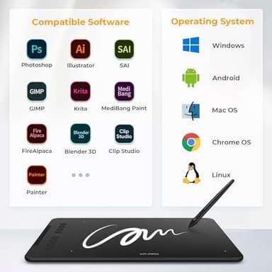 XPPen Updated Deco 01 V3 Drawing Tablet-16384 Levels of Pressure Battery-Free Stylus, 10x6 Inch OSU Graphic Tablet, 8 Hotkeys for Digital Art, Teaching, Gaming Drawing Pad for Chrome, PC, Mac, Android - Image 8