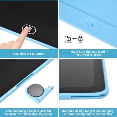 16 inch LCD Writing Tablet for Kids Adults,Colorful Drawing Pad Doodle Board School Supplies Christmas Gifts Toys for Girls Boys 3 4 5 6 7 8 Year Old Girl Boy Birthday Gift Ideas (Blue) - Image 9