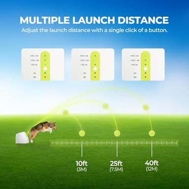 ALL FOR PAWS Automatic Dog Ball Launcher for Medium to Large Dogs, Interactive Tennis Ball Thrower, Rechargeable Dog Toy Mental Stimulation Training Game for Energetic Dogs - Image 4