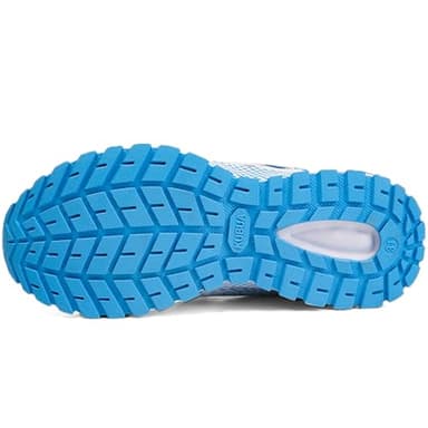 KUBUA Kids Sneakers for Boys Girls Running Tennis Shoes Lightweight Breathable Sport Athletic White Blue - Image 8