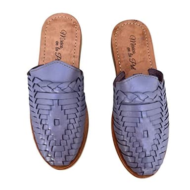 Mexico en la Piel Womans Leather Slide Sandals Handmade in Mexico in Purple Color (us_footwear_size_system, adult, women, numeric, medium, numeric_5) - Image 7